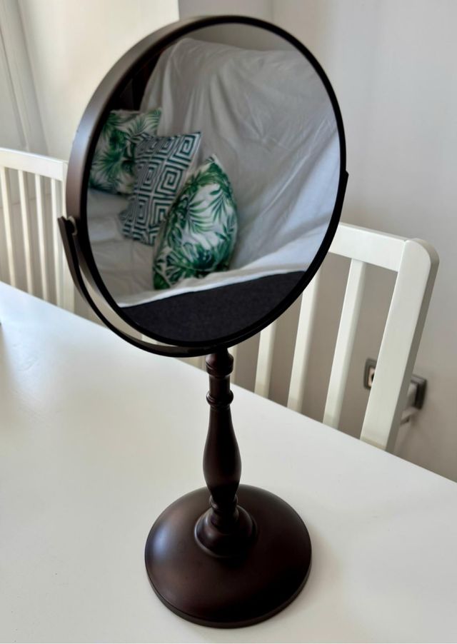 Espejo tocador marrón