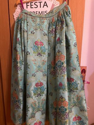 Traje alicantina niña 11 años - Dorado y naranja
