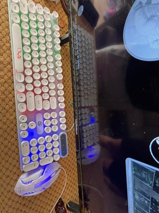 Teclado y ratón retroiluminados, compatible con te
