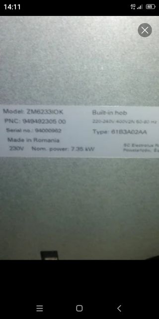 Módulo Inductor Zanussi ZM6233IOK