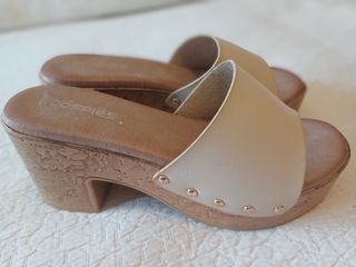 Zapatos Dospies - cuñas beige