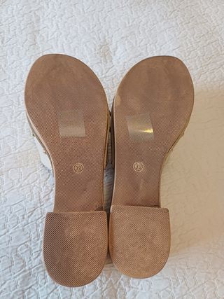 Zapatos Dospies - cuñas beige