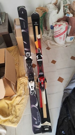 Esquís Atomic y Rossignol