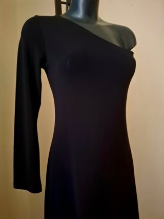 Abito nero monospalla tg. L