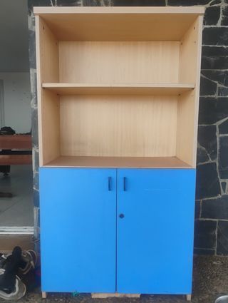 Armario 2 puertas - Beige y Azul