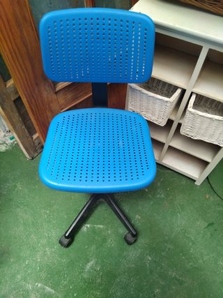 Silla escritorio azul - giratoria