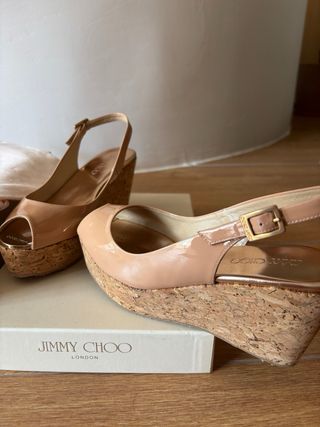 Jimmy Choo - Zapatos beige, talla 35