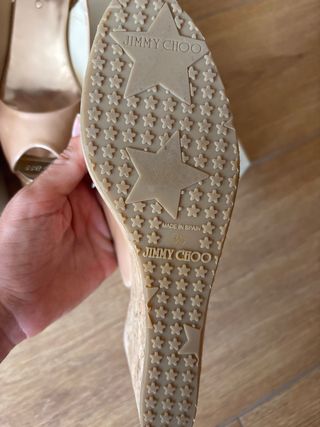 Jimmy Choo - Zapatos beige, talla 35