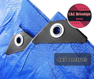 Lona azul 4x5m impermeable nueva