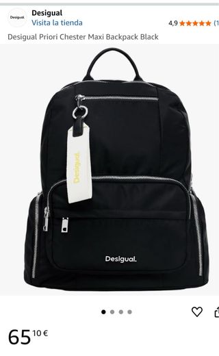 Mochila negra desigual