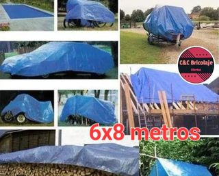 Lona azul 6x8m - Impermeable nueva multiusos