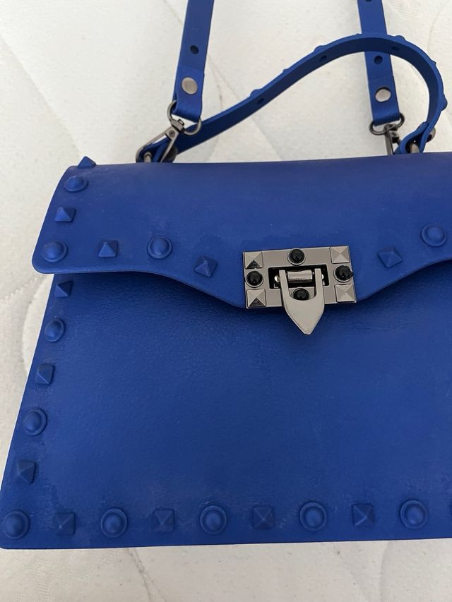 Mini borsa PVC blu
