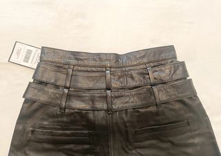 Pantalón cuero negro ZARA - Talla S