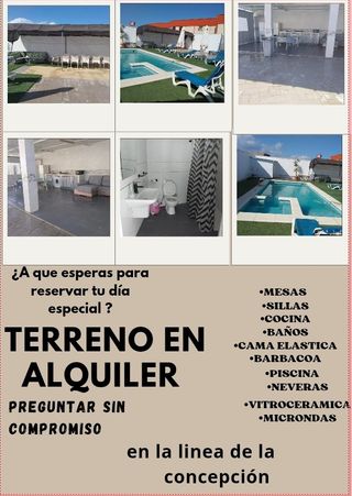 Alquiler terreno c/piscina