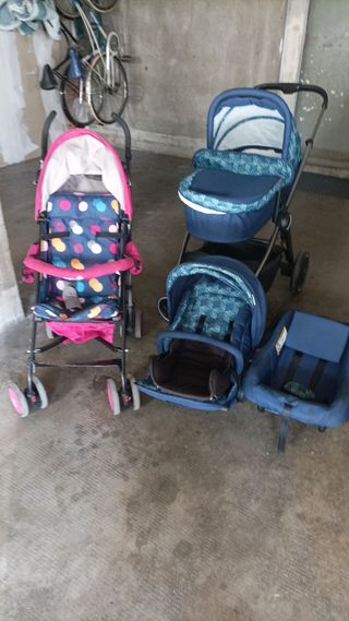 Trio passeggino Giordani: passeggino, navicella.