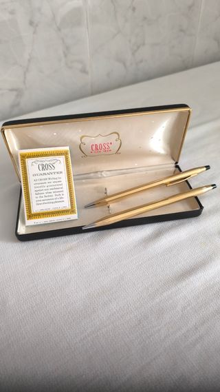 CROSS Bolígrafo y Portaminas oro 14 kilates
