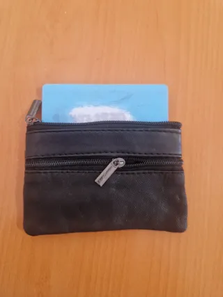 Monedero/cartera/Billetera unisex color negro. 