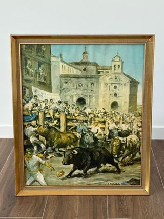 Cuadro antiguo de toros