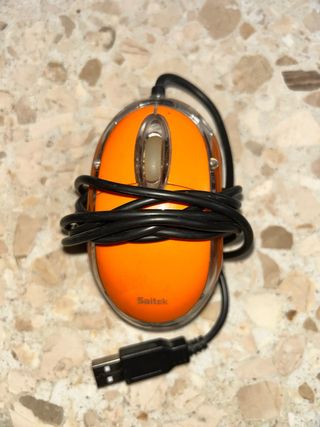 Ratón Saitek naranja USB