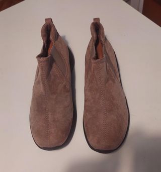 Botas 3/4 mujer casual beige