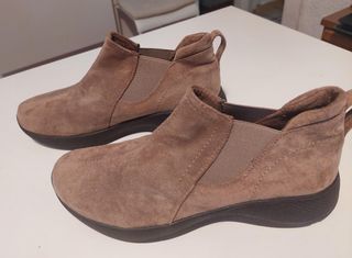 Botas 3/4 mujer casual beige
