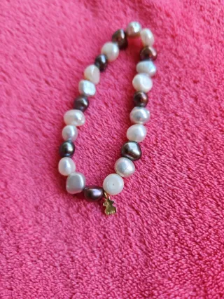Pulsera Tous perlas - marrón, blanco