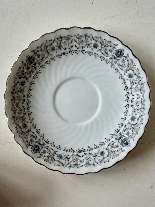 Vajilla porcelana: 6 tazas y platos China Siglo XX
