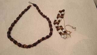 Collar y pulsera artesanales étnicos