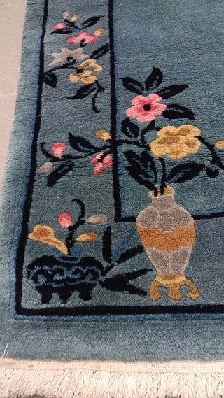 Alfombra lana azul 145x210cm