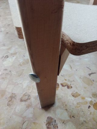 Mesa camilla redonda de madera con 4 patas