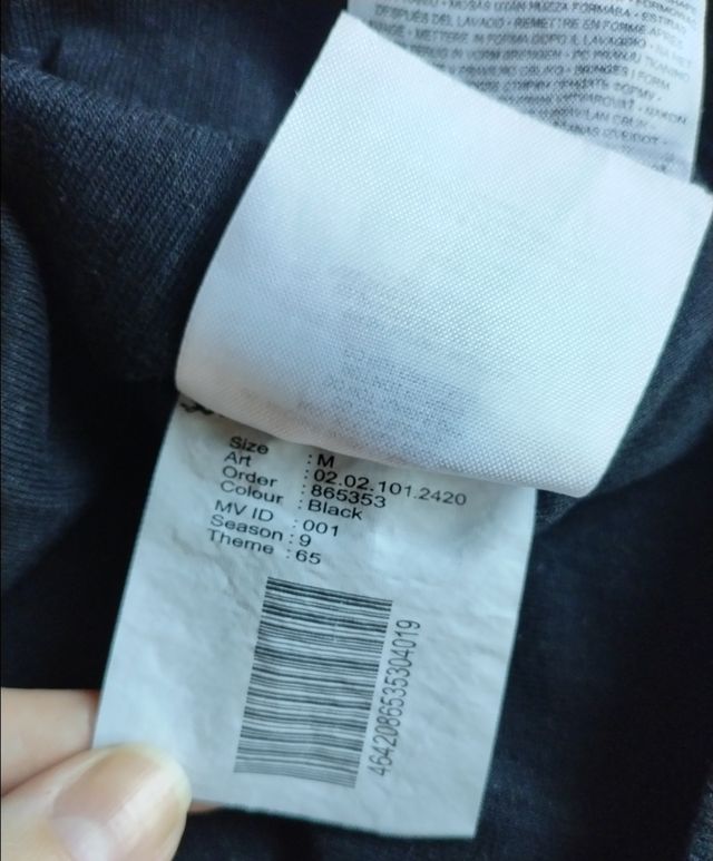 Camiseta básica negra manga corta