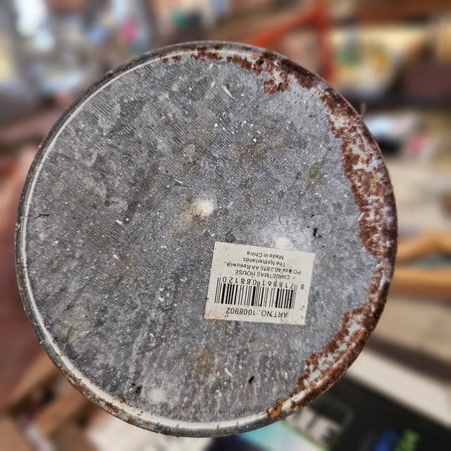 Secchio in latta smaltato con effetto macchiettato