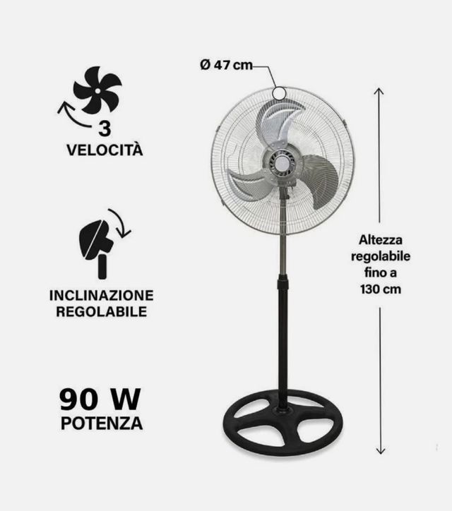 Ventilador KMT Style  90W - Negro/ metal