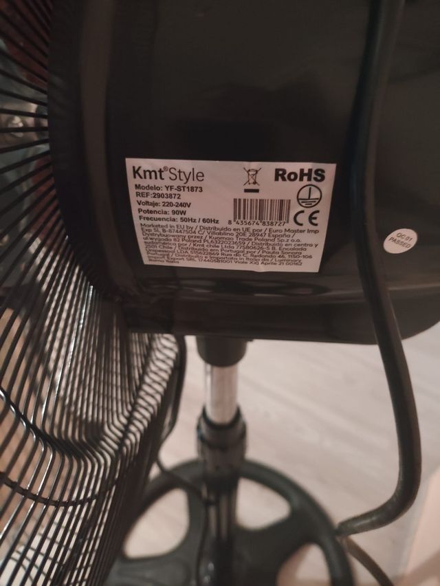 Ventilador KMT Style  90W - Negro/ metal