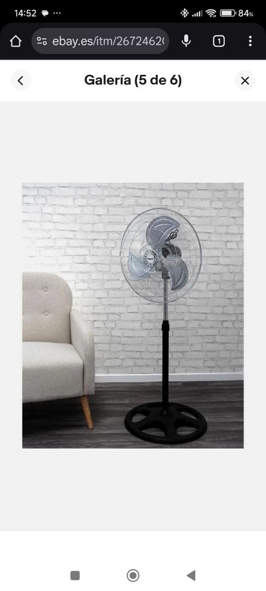 Ventilador KMT Style  90W - Negro/ metal