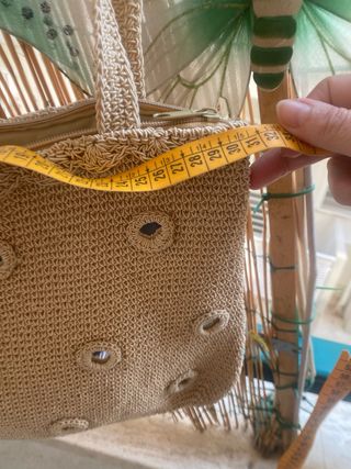 Borsa estiva beige uncinetto