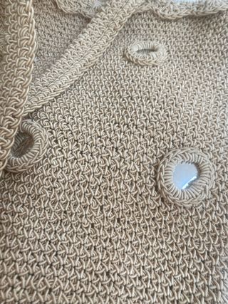 Borsa estiva beige uncinetto
