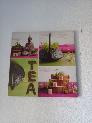 Cuadro Decorativo Té - Buda & Tetera