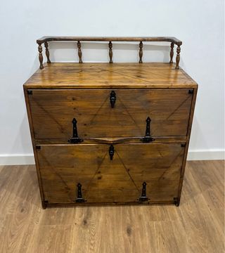 Mueble bar rústico madera maciza hecho a mano