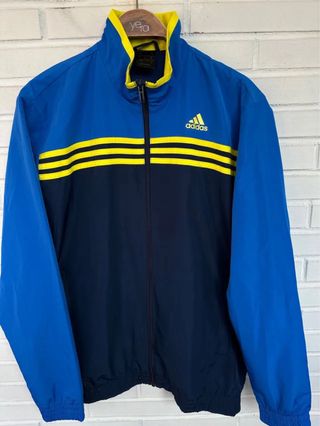 Chaqueta Adidas vintage azul-amarilla