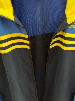 Chaqueta Adidas vintage azul-amarilla