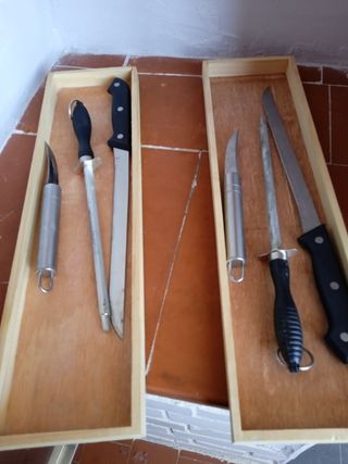 Juego cuchillos afiladores