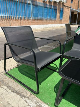 Conjunto jardín 3 piezas: sofá + 2 sillones