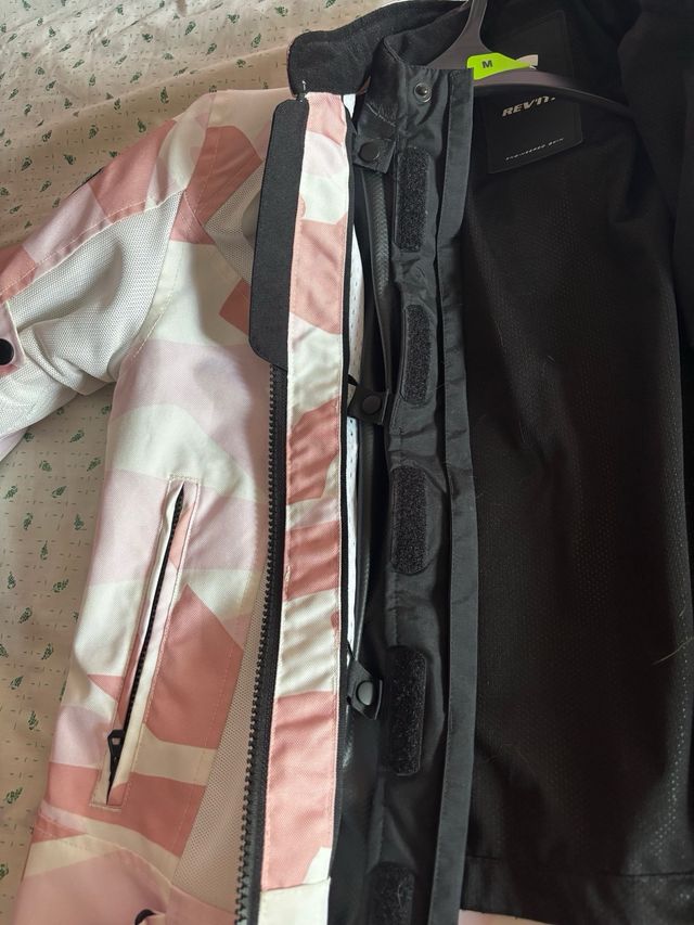 Chaqueta moto mujer rosa