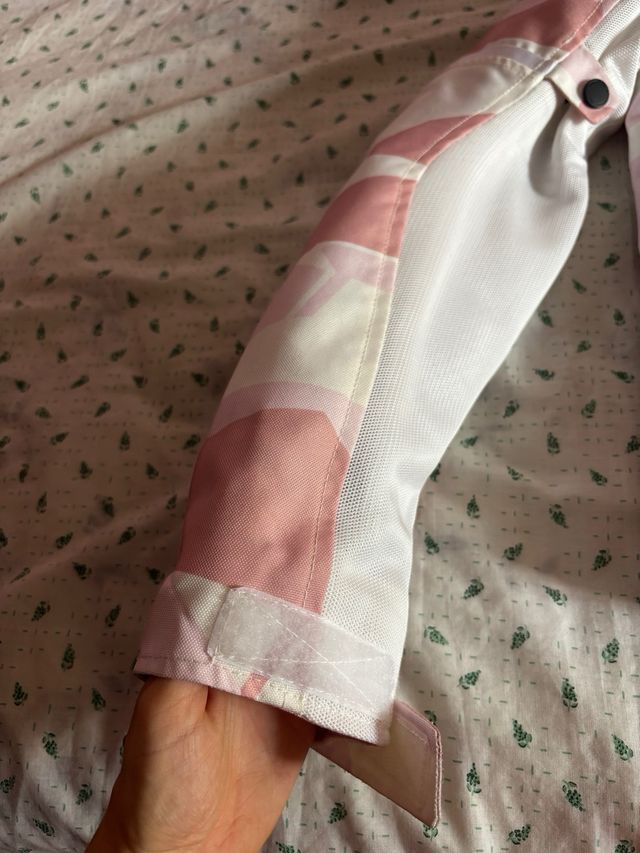 Chaqueta moto mujer rosa