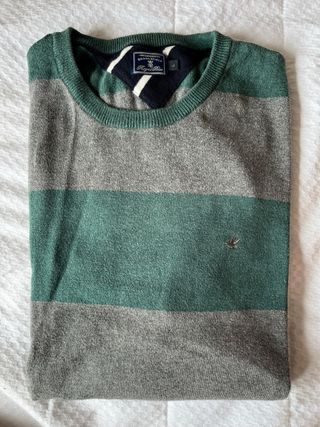 Jersey Brooksfield Royal Blue rayas verde-gris L
