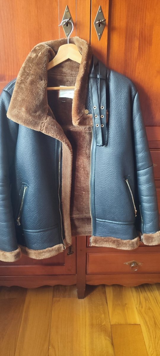 Cazadora aviador forrada entera de pelo