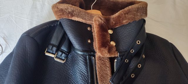 Cazadora aviador forrada entera de pelo