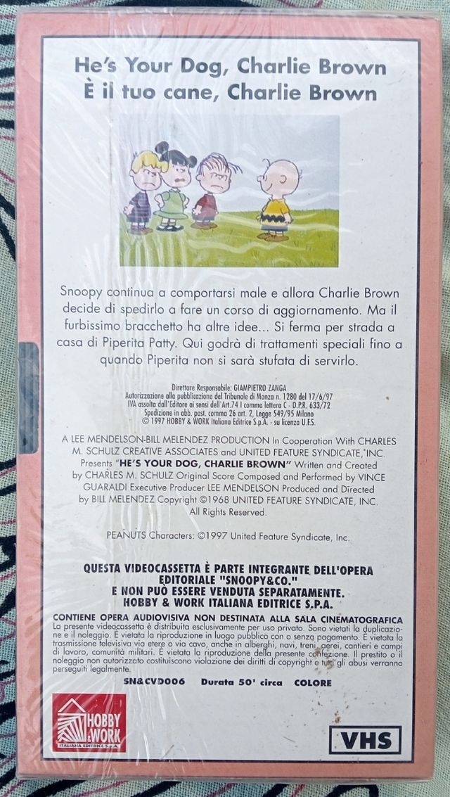 VHS Snoopy & Co. - 6 cartoni