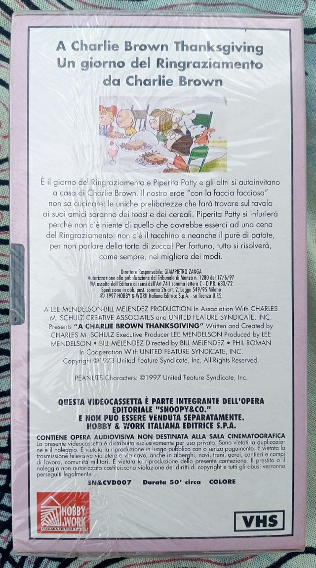 VHS Snoopy & Co. - A Charlie Brown Thanksgiving